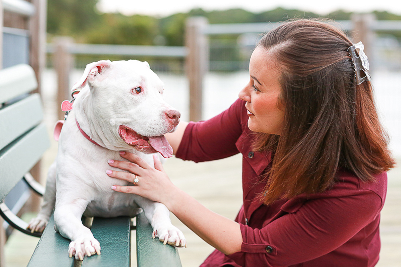 bond between pets and people, white dog looking at woman | ©Fresh Look Photography