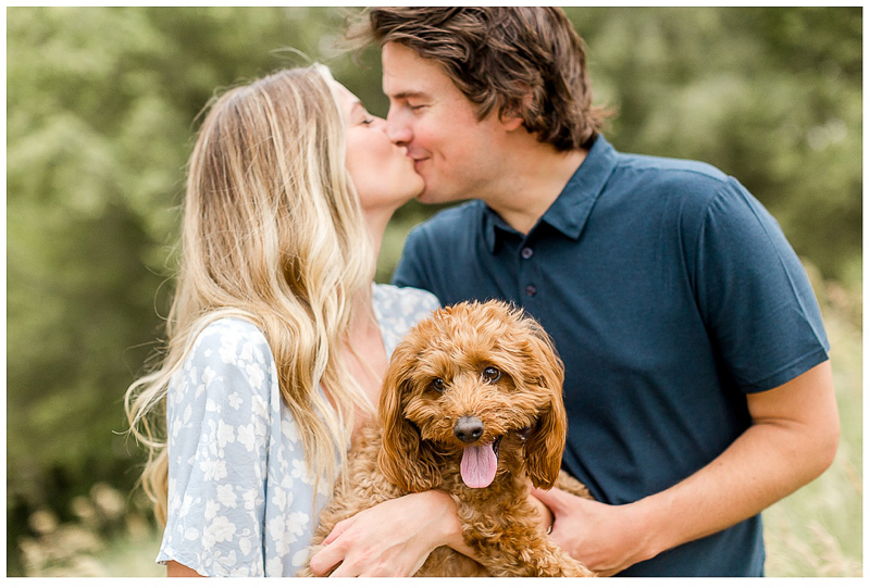 dog-friendly engagement with Cocker Spaniel/Poodle mix, Minneapolis, MN ©Alexandra Robyn Photography