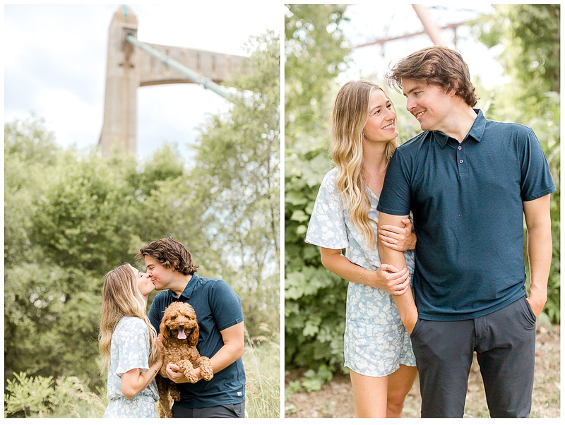 Iconic Minneapolis Engagement Portraits with Pets | ©Alexandra Robyn Photo + Design