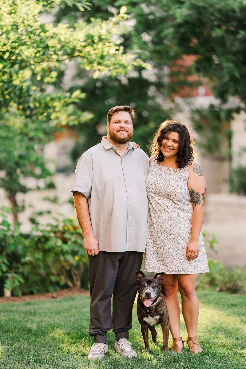 dog-friendly engagement shoot with pit bull in park ©Sarah Larae Photography | Chattanooga, TN