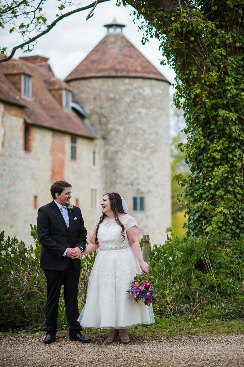 bride and groom, The Westenhanger Castle | ©fleur challis photography 