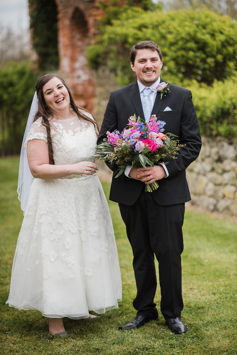 bride and groom at the Westenhanger Castle | ©fleur challis photography