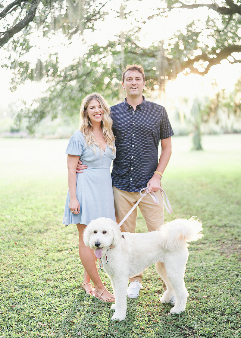 engagement photos with a dog | ©Cushla Beasley Wedding Photography, Charleston, SC