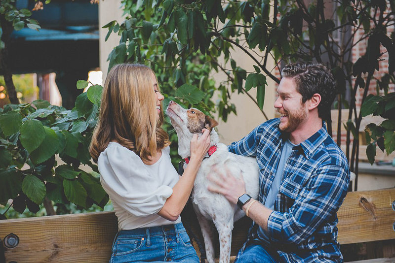 dog-friendly engagement photos with Heeler mix | ©BeauMonde Originals