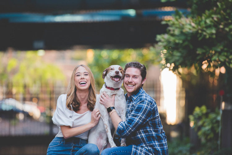 dog-friendly engagement photos with Heeler mix | ©BeauMonde Originals
