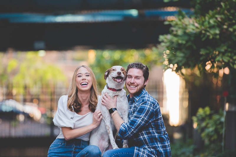 dog-friendly engagement photos with Heeler mix | ©BeauMonde Originals | Philadelphia Wedding Photography