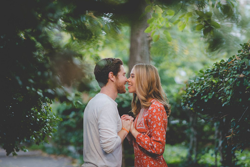 Philly engagement photos, couple nose to nose | ©BeauMonde Originals