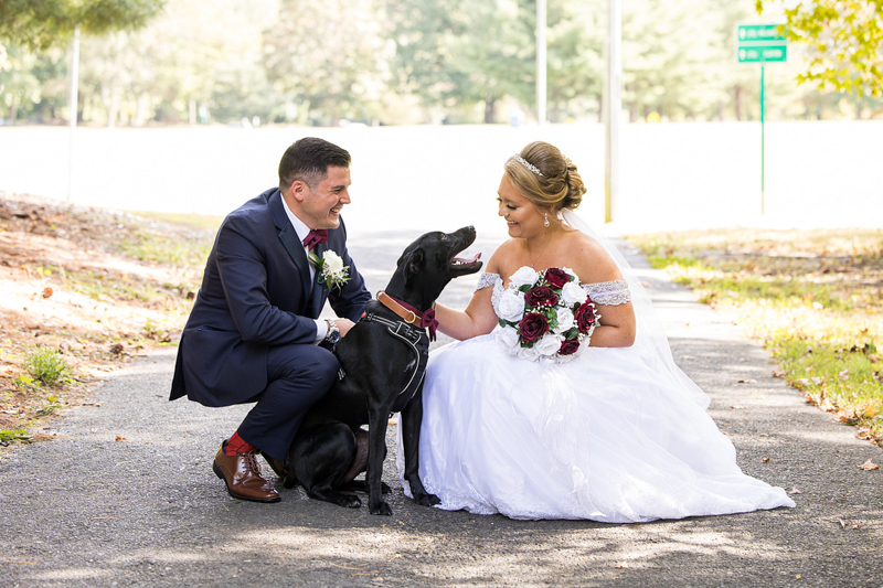 wedding dog, first photos with bride, groom and their dog | ©ProPhoto by MK